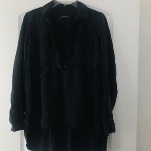 Zara Jean high-low bottom shirt